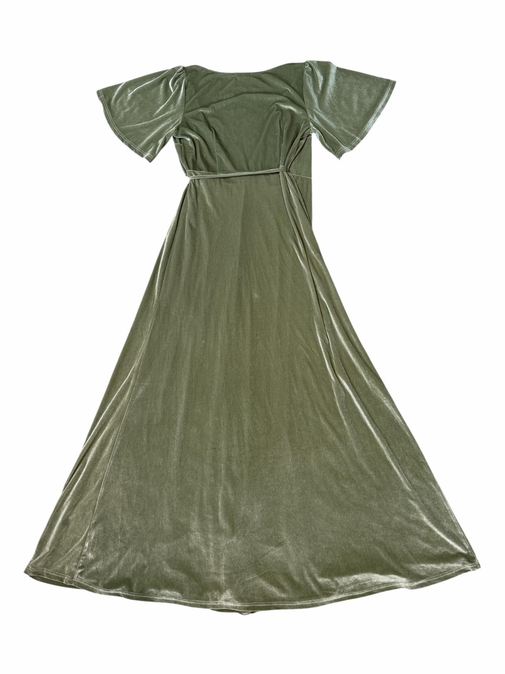 Baltic Born Meghan Velvet Wrap Maxi Dress Size Large NWT Sage Green - Picture 3 of 4